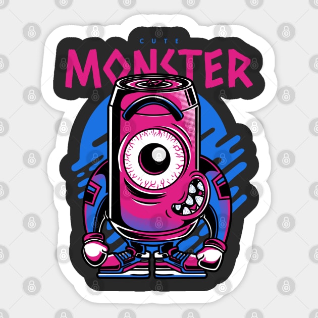 urban-styled-t-shirt-design-template-featuring-a-one-eyed-monster Sticker by Falameurei